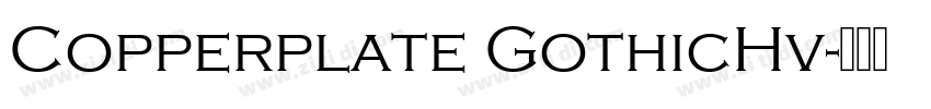 Copperplate GothicHv字体转换